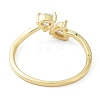 Rack Plating Brass Micro Pave Clear Cubic Zirconia Cuff Rings RJEW-C043-13G-3