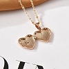 Clear Cubic Zirconia Locket Necklaces NJEW-A036-01A-5