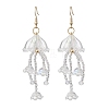 Jellyfish Acrylic & Glass Seed Bead Dangle Earrings EJEW-MZ00665-02-2