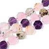 3 Styles Natural Rose Quartz & Prehnite & Amethyst Beads Strands G-P534-A25-01-4