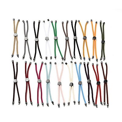 Half Finished Twisted Milan Rope Slider Bracelets FIND-G032-01B-1