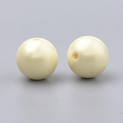 Spray Painted Style Acrylic Beads MACR-T010-10mm-07-1