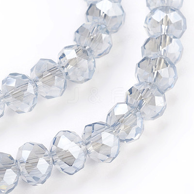 Electroplate Glass Beads Strands X-GLAA-K027-PL-A02-1