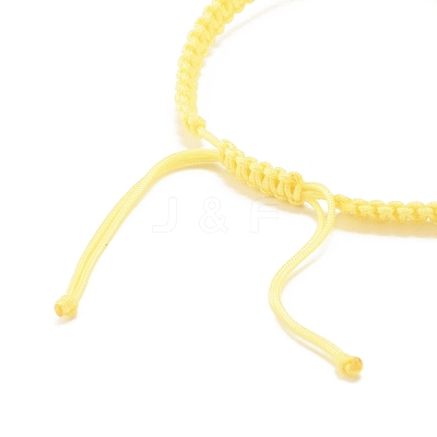 Lampwork Evil Eye Braided Bead Bracelet BJEW-JB07857-02-1