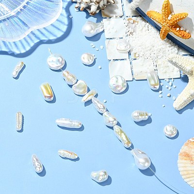 22Pcs 11 Styles ABS Plastic Imitation Baroque Pearl Beads FIND-CJ0005-37-1