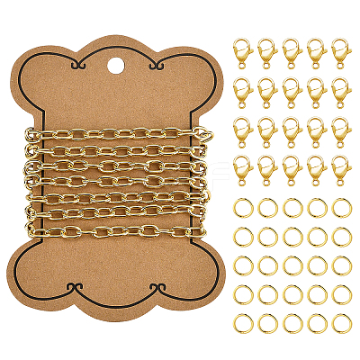 1M Brass Oval Paperclip Chains CHC-BC0001-15-1