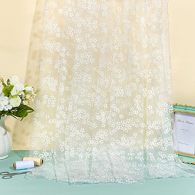 Polyester Flower Pattern Fabric DIY-WH0591-147A-1