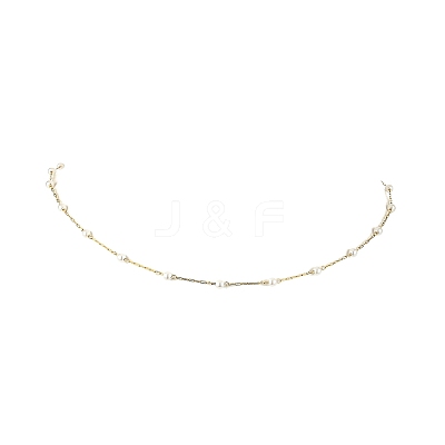 304 Stainless Steel and ABS Imitation Pearl Necklaces NJEW-JN05267-1