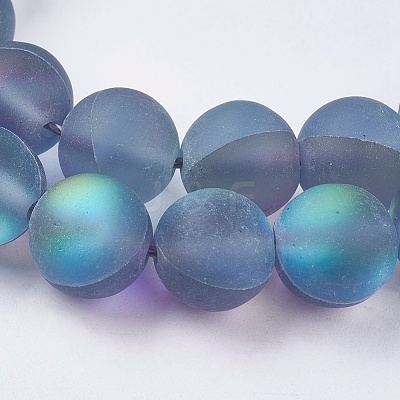 Synthetic Moonstone Beads Strands G-E468-G02-6mm-1