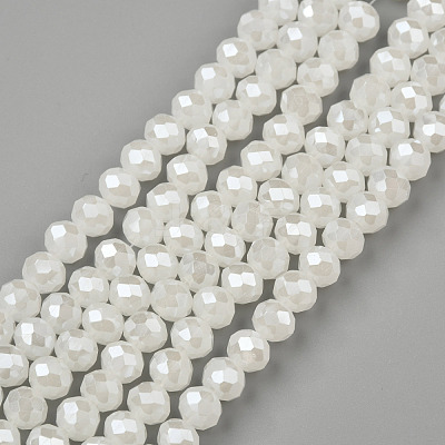 Electroplate Glass Beads Strands EGLA-A034-J8mm-A08-1