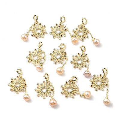 Natural Freshwater Pearl Pendant Decorations SSHEL-R050-06G-1