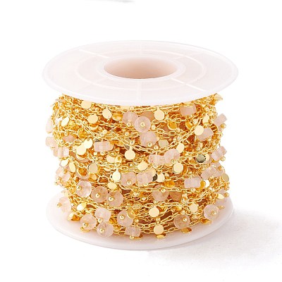 Natural Quartz Crystal Column Beaded Chains CHC-K012-01G-12-1