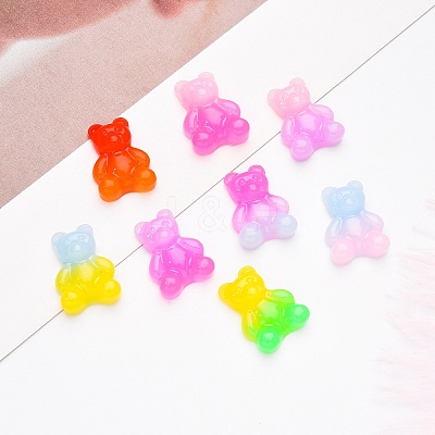 Gradient Color Opaque Resin Cabochons X-CRES-R196-01-1