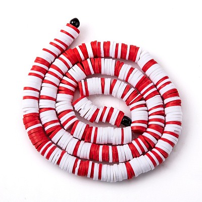 Handmade Polymer Clay Beads Strands CLAY-R089-6mm-T02B-01-1
