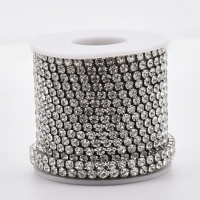 304 Stainless Steel Rhinestone Strass Chains CHS-R012-A-01-1