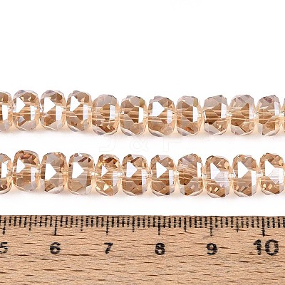 Electroplate Transparent Glass Beads Strands EGLA-N022-04A-D16-1