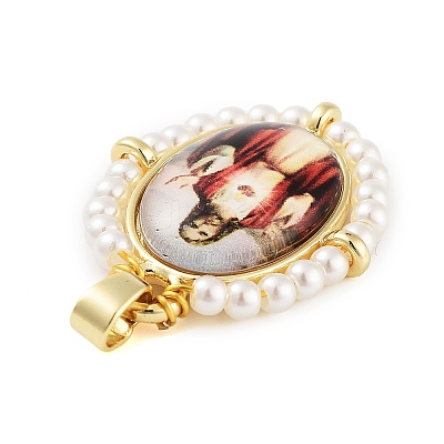 Rack Plating Brass Enamel Pendants X-KK-C056-07G-07-1