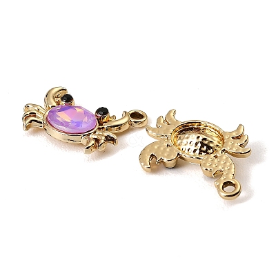 UV Plating Alloy Glass Pendants FIND-K032-15G-1