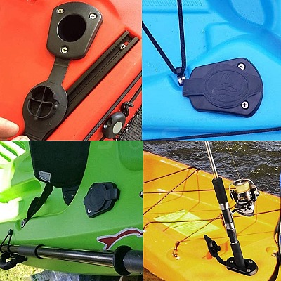 Kayak Deck Plastic Flush Mount Fishing Boat Rod Holders FIND-WH0057-01-1