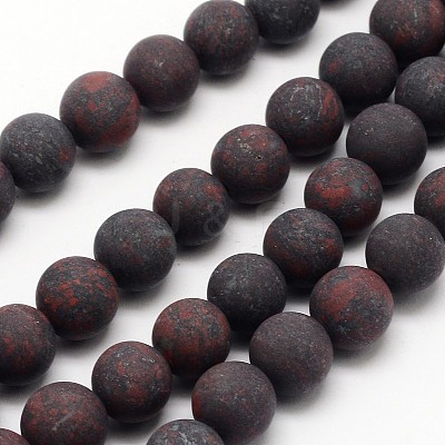Natural Brecciated Jasper Beads Strands G-D690-10mm-1