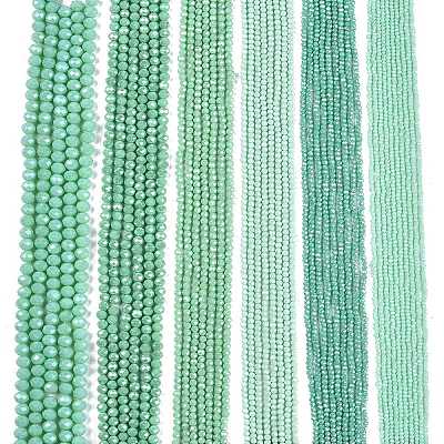 Electroplate Glass Beads Strands EGLA-A044-P1mm-A14-1
