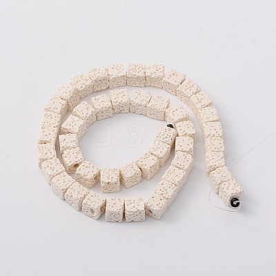 Synthetic Lava Rock Bead Strands G-N0104-8mm-11-1