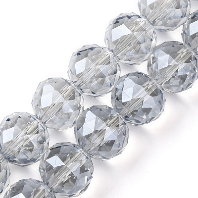 Transparent Electroplate Glass Beads Strands EGLA-N002-34F-F03-1
