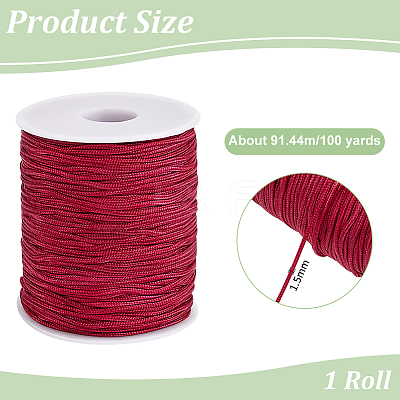 1 Roll 100 Yards Round Nylon Braided Thread NWIR-PH0002-22A-1