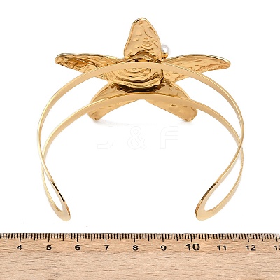 304 Stainless Steel Cuff Bangles for Women BJEW-A049-04E-G-1