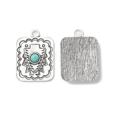 Synthetic Turquoise Pendants FIND-TADZ0001-02AS-1