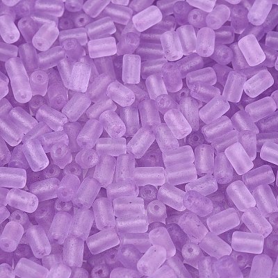 FGB Frosted Transparent Glass Seed Beads SEED-N013-05A-07-1