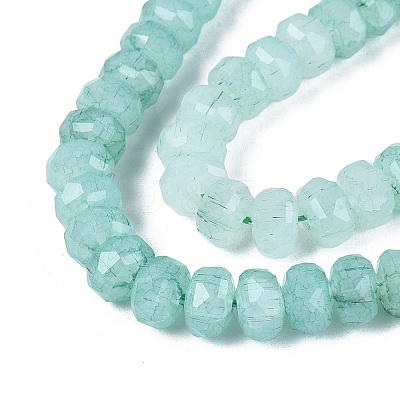 Imitation Jade Crackle Glass Beads Strands X-GLAA-N068-01A-A03-1