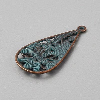 Tibetan Styles Alloy Pendants FIND-CJC0024-84E-1