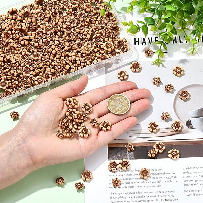 400Pcs 2 Styles Opaque Acrylic Beads SACR-YW0002-15-1