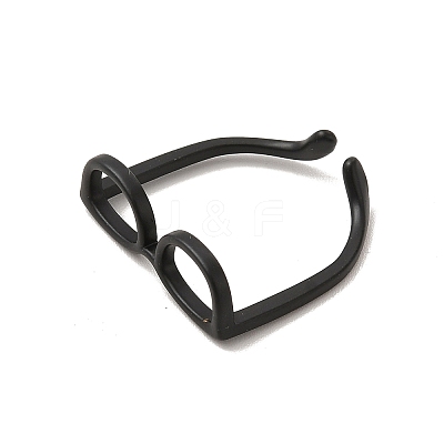 Brass Glasses Frame Open Cuff Ring for Women LS-RJEW-F140-140EB-1