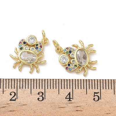 Brass Micro Pave Cubic Zirconia Pendants KK-D502-26K-G-1
