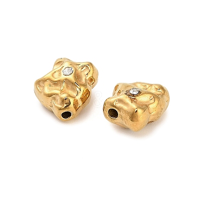 304 Stainless Steel Crystal Rhinestone Bead STAS-U047-03G-1