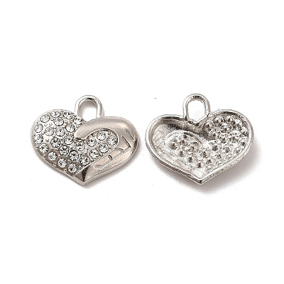 Alloy Crystal Rhinestone Pendants PALLOY-B009-19P-1