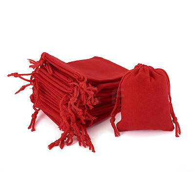 20Pcs Rectangle Velvet Drawstring Pouches TP-TA0001-04D-1