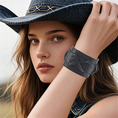 Imitation Leather Cord Bracelets for Men BJEW-CL0001-55A-1