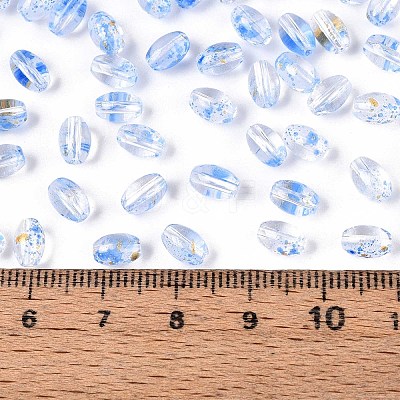 Baking Paint Transparent Glass Beads DGLA-T004-06K-1