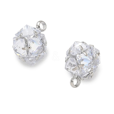 Brass Pave Clear Cubic Zirconia Charms CU-CBAD360-08P-01-1