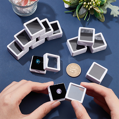 Plastic Loose Diamond Display Boxes CON-WH0087-55B-1