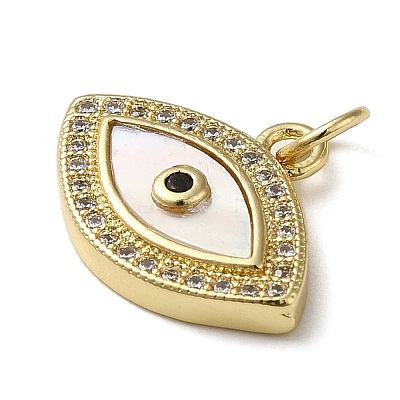 Brass Micro Pave Cubic Zirconia Pendants KK-Q808-21G-1