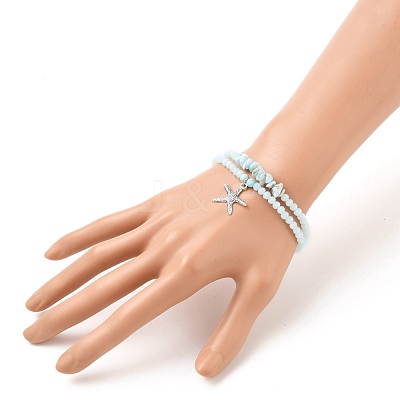 Stretch Bracelets Sets BJEW-JB05586-03-1