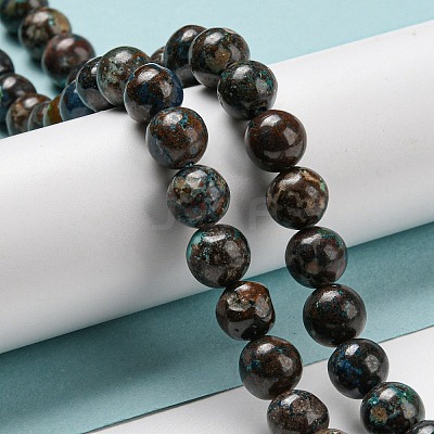 Natural Chrysocolla Beads Strands G-A219-A04-03-1