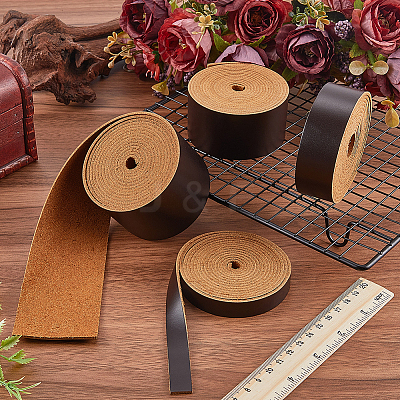 2M Flat AB Grade Cowhide Leather Cord AJEW-WH0479-73B-01-1