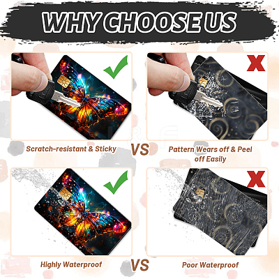 Plastic Waterproof Card Stickers STIC-WH0032-022-1