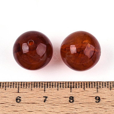 Round Acrylic Imitation Gemstone Beads X-OACR-R029-16mm-15A-1