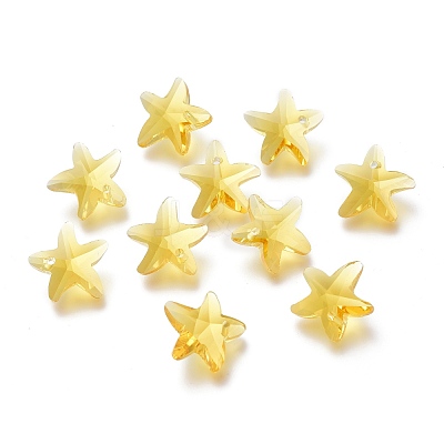 Faceted Glass Charms GLAA-H101-A-08-1